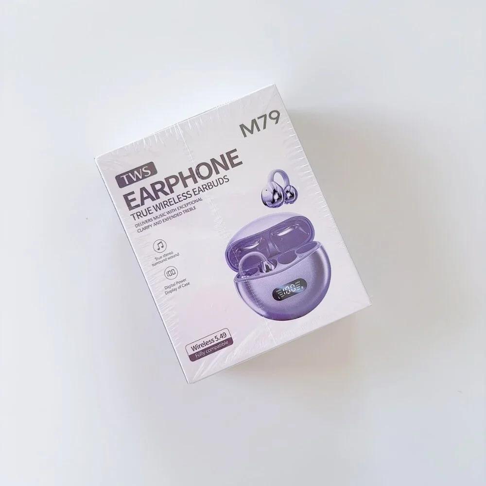 Metallic Lavender Comfortable Light Over the Ear Wireless Earbuds EarPhone